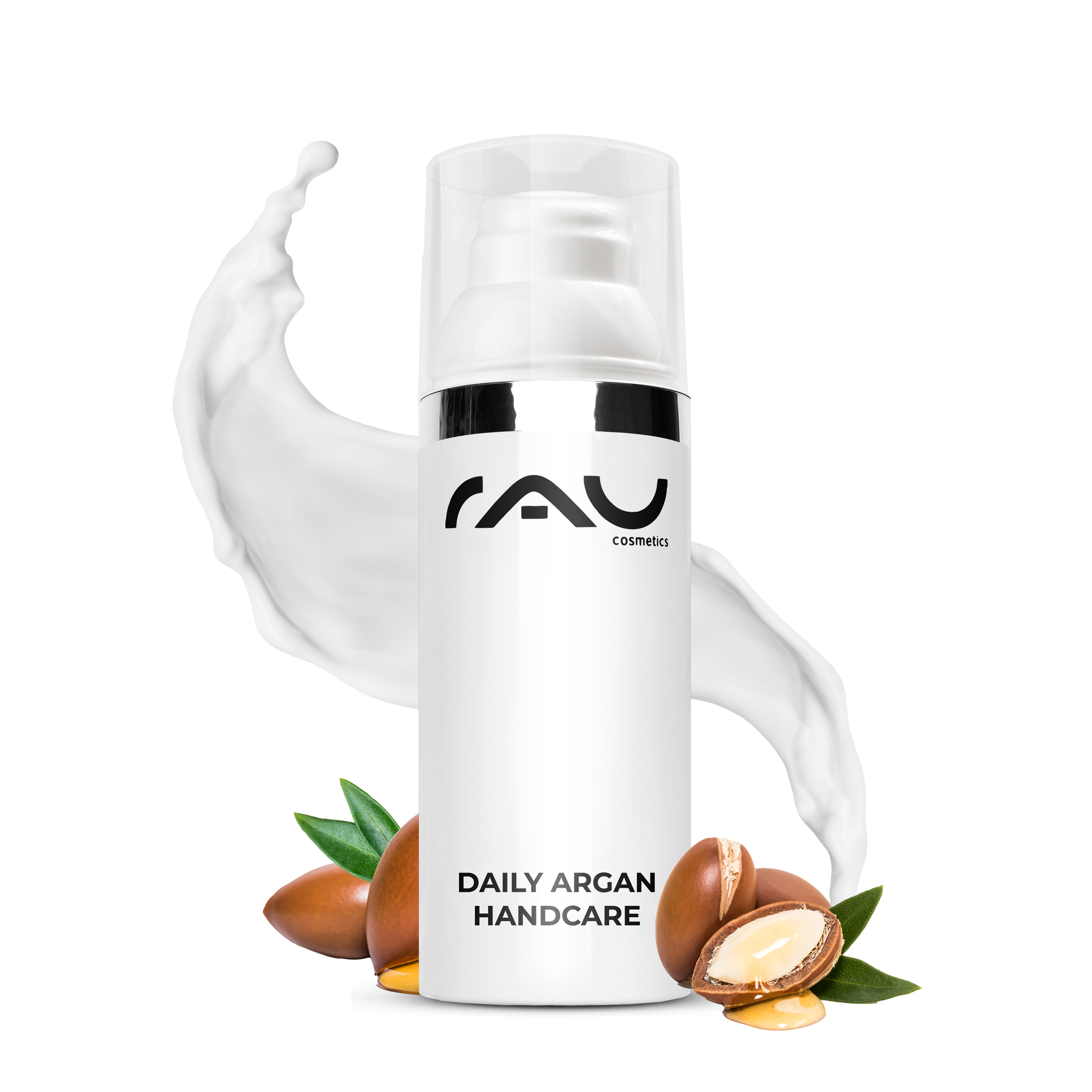 RAU Daily Argan Hand Care 75 ml - Nourishing Hand Cream for Stressed & Dry Hands Flasche
