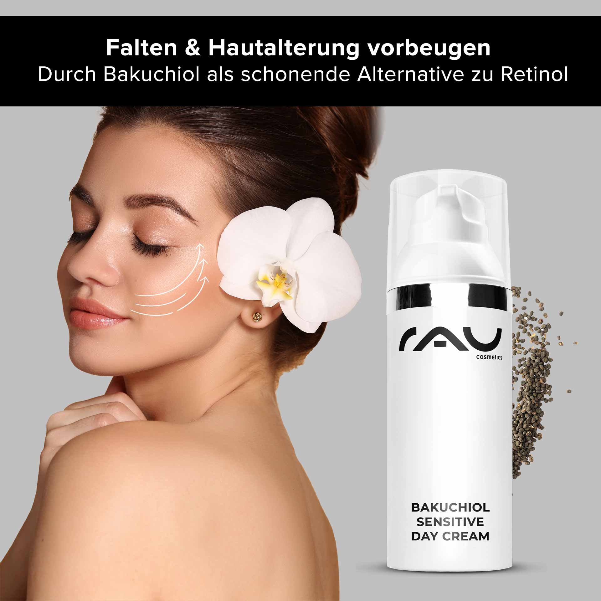 RAU Cosmetics Bakuchiol Sensitive Day Cream Produktfamilie, Bakuchiol-Serie