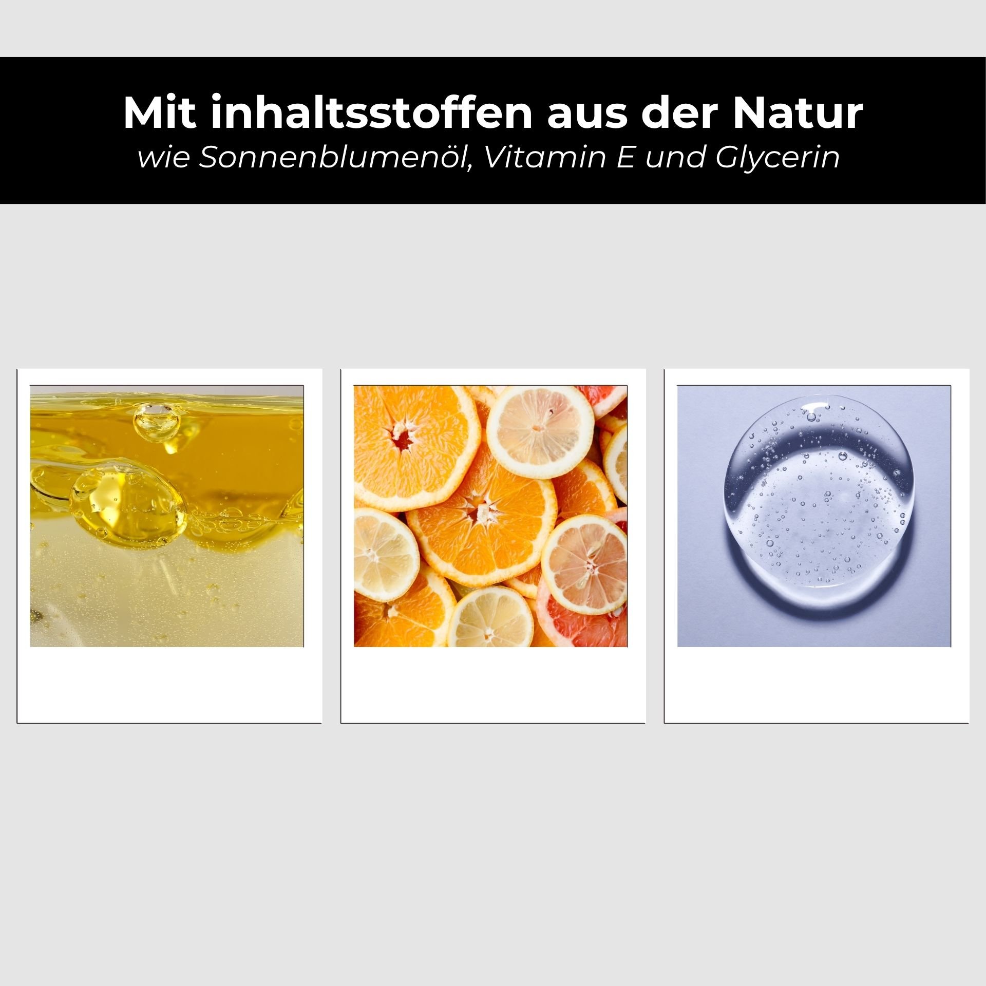 Close-up of the smooth cleansing formula with natural oils.
