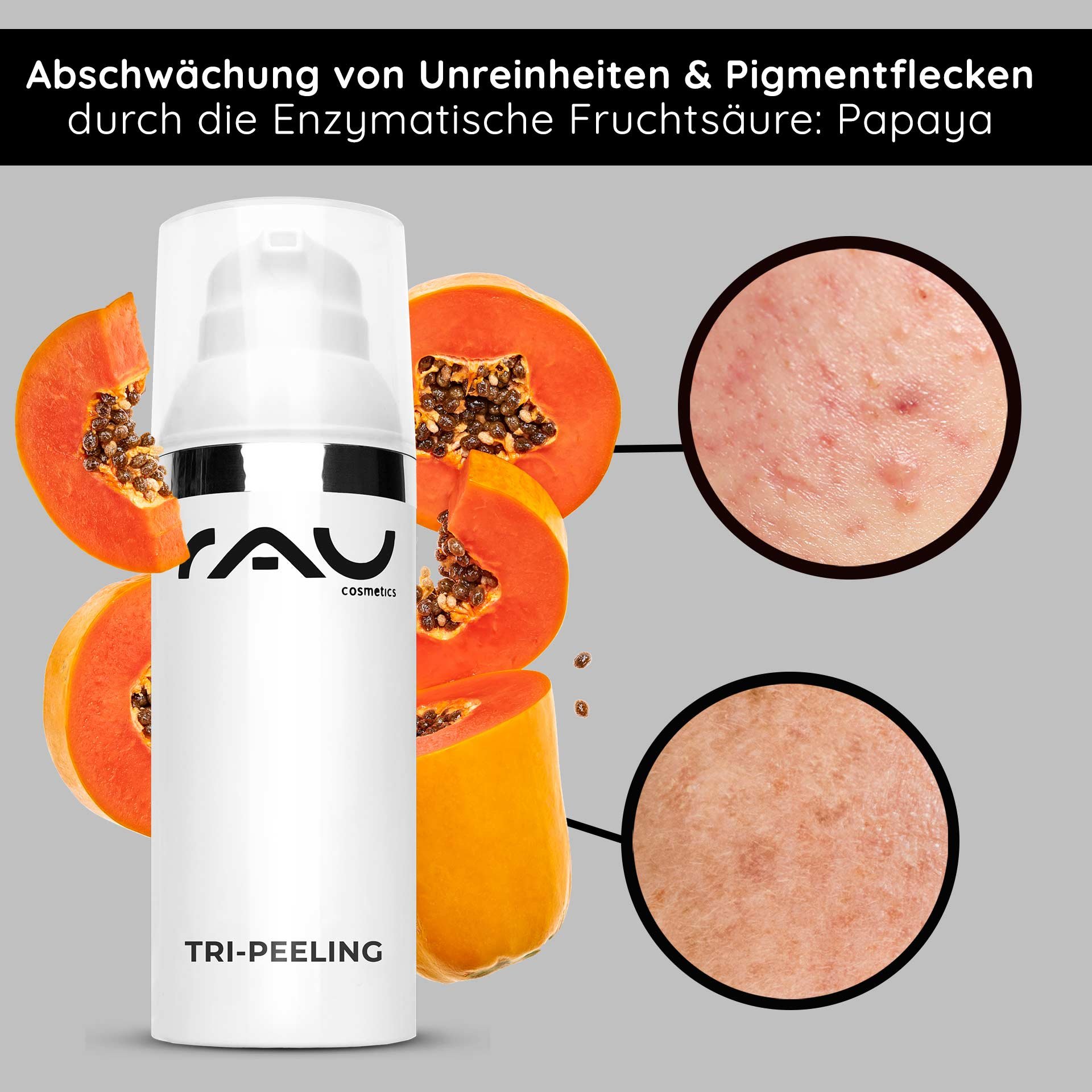 Back of the bottle with application instructions, ingredients, barcode, and symbol for vegan cosmetics.