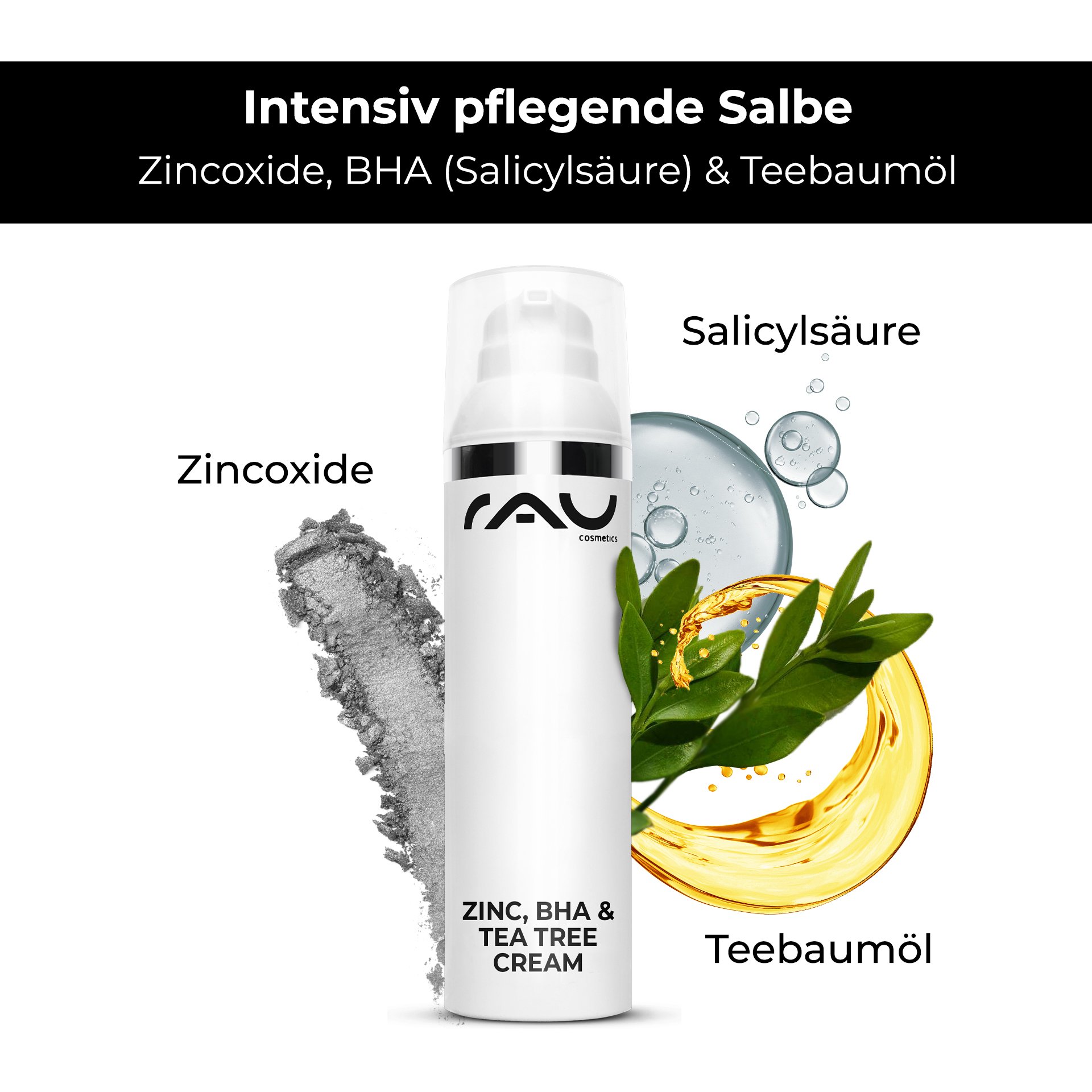 Hand trägt weiße Creme auf Gesichtshaut auf, Fokus auf Wangenbereich