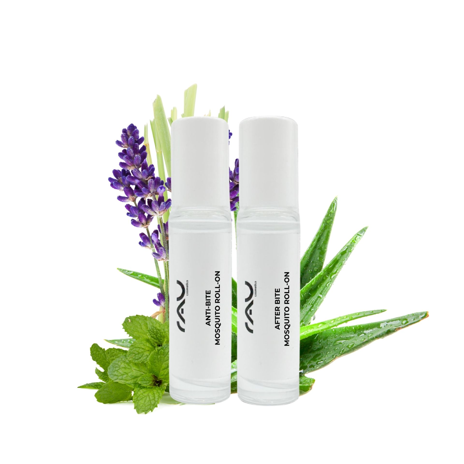 RAU Mosquito Set - Anti Sting & Sting Care Roll-On Kräuterig, Kräuter, Blume, Lavendel, Lotion