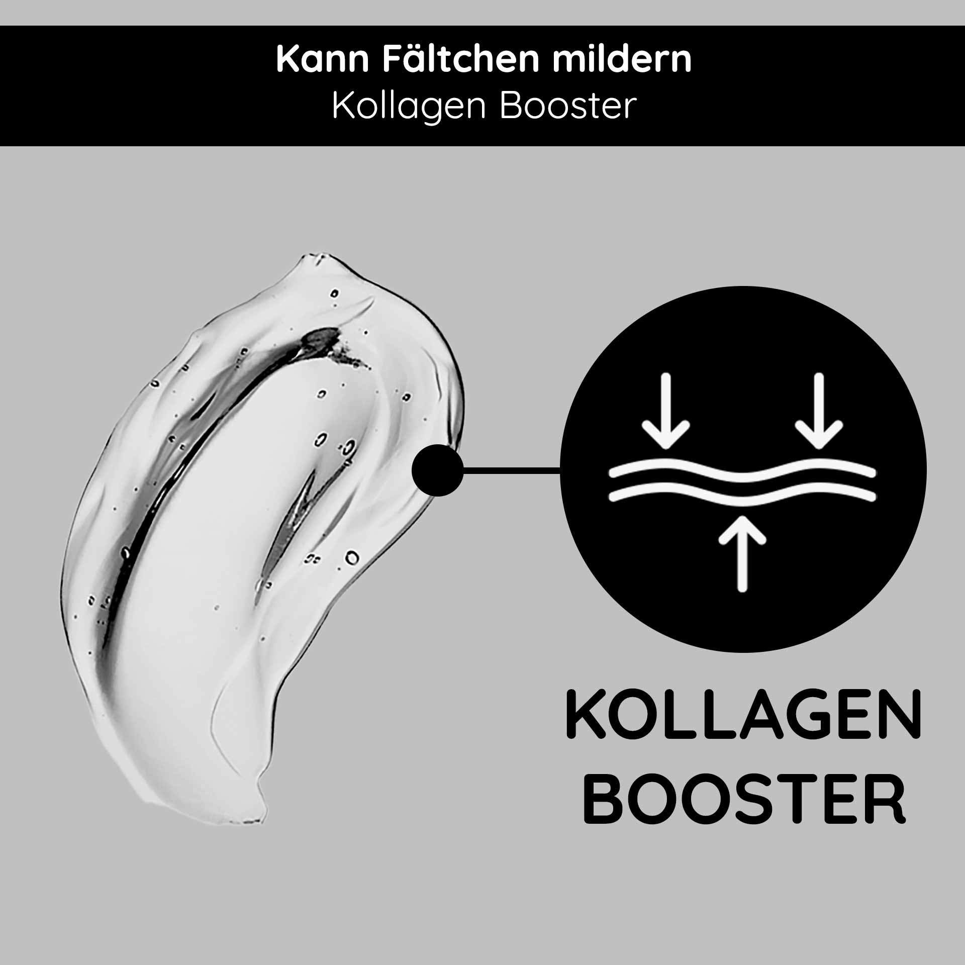 Hyaluron Plus 30 ml Instant Lifting Gel Kollagen Booster Gel mit feuchtigkeitsspendender Textur, kann Fältchen mildern, unterstützt die Hautstraffung und Regeneration.