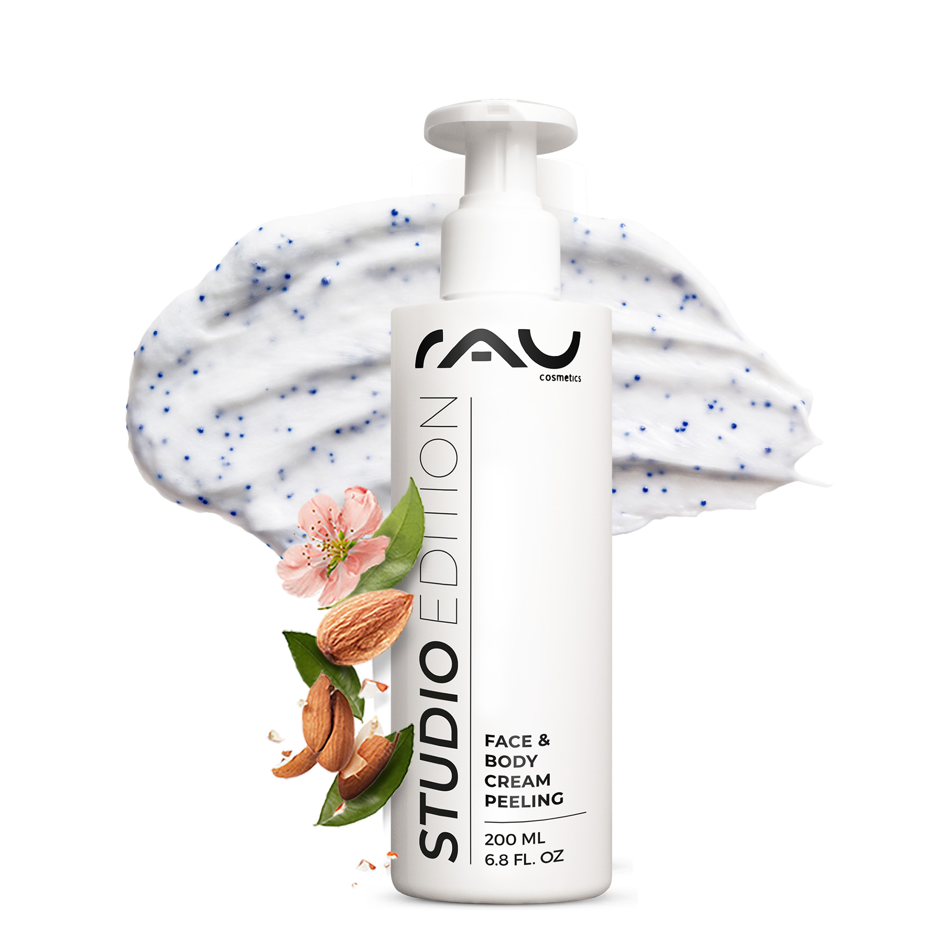 Face & Body Cream Peeling 200 ml Mechanical Peeling Flasche, Lotion