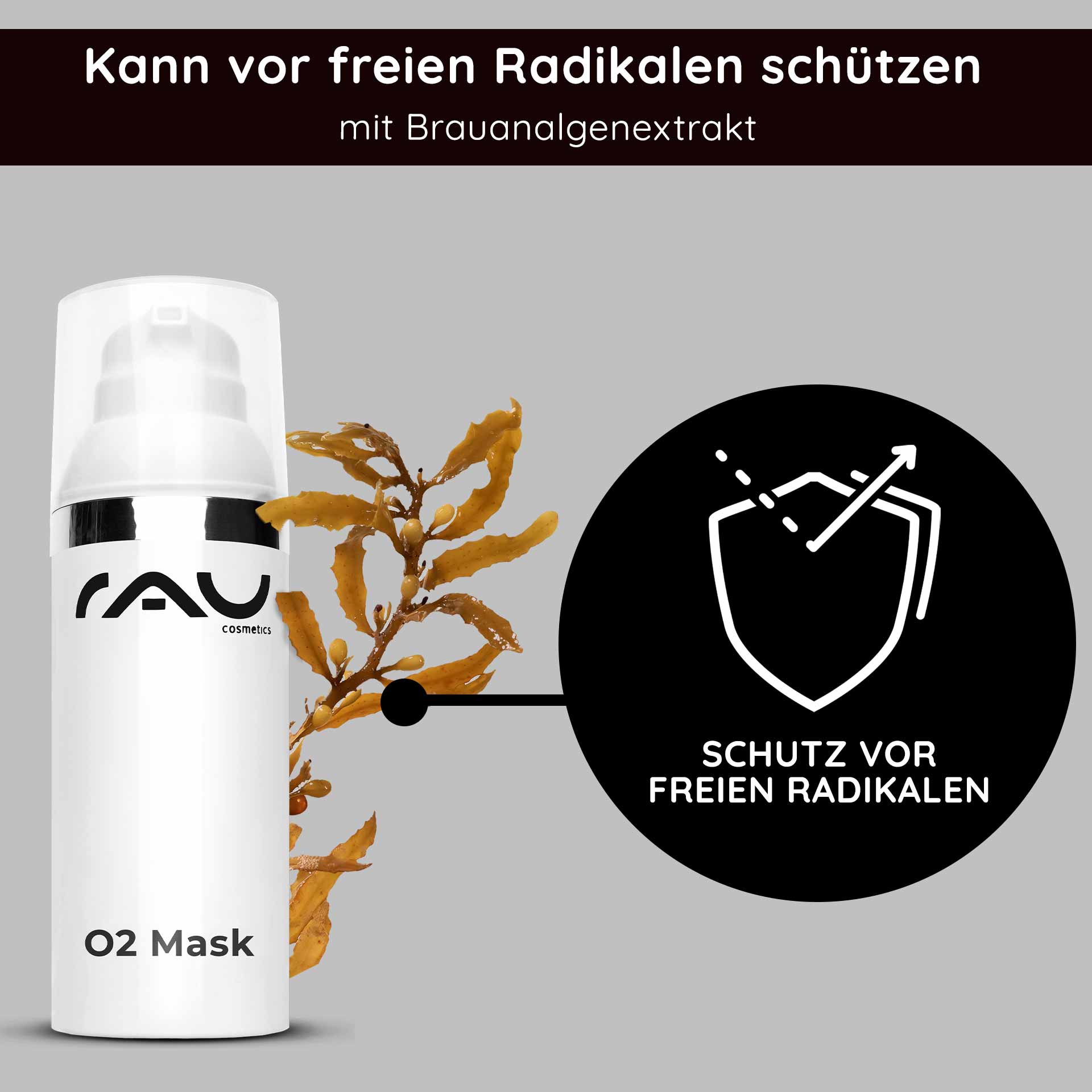 O2 Mask 50 ml Mask with aloe vera, arnica and ginkgo Flasche