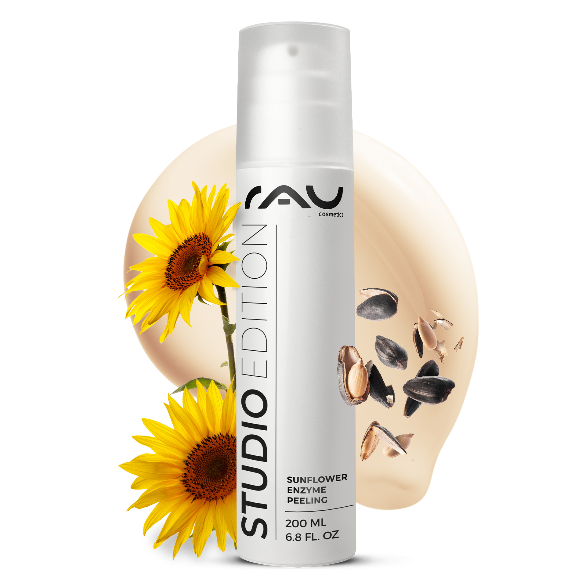 Sunflower Enzyme Peeling 200 ml Chemical Enzyme Peeling Kräuterig, Kräuter, Pflanze, Blume, Flasche