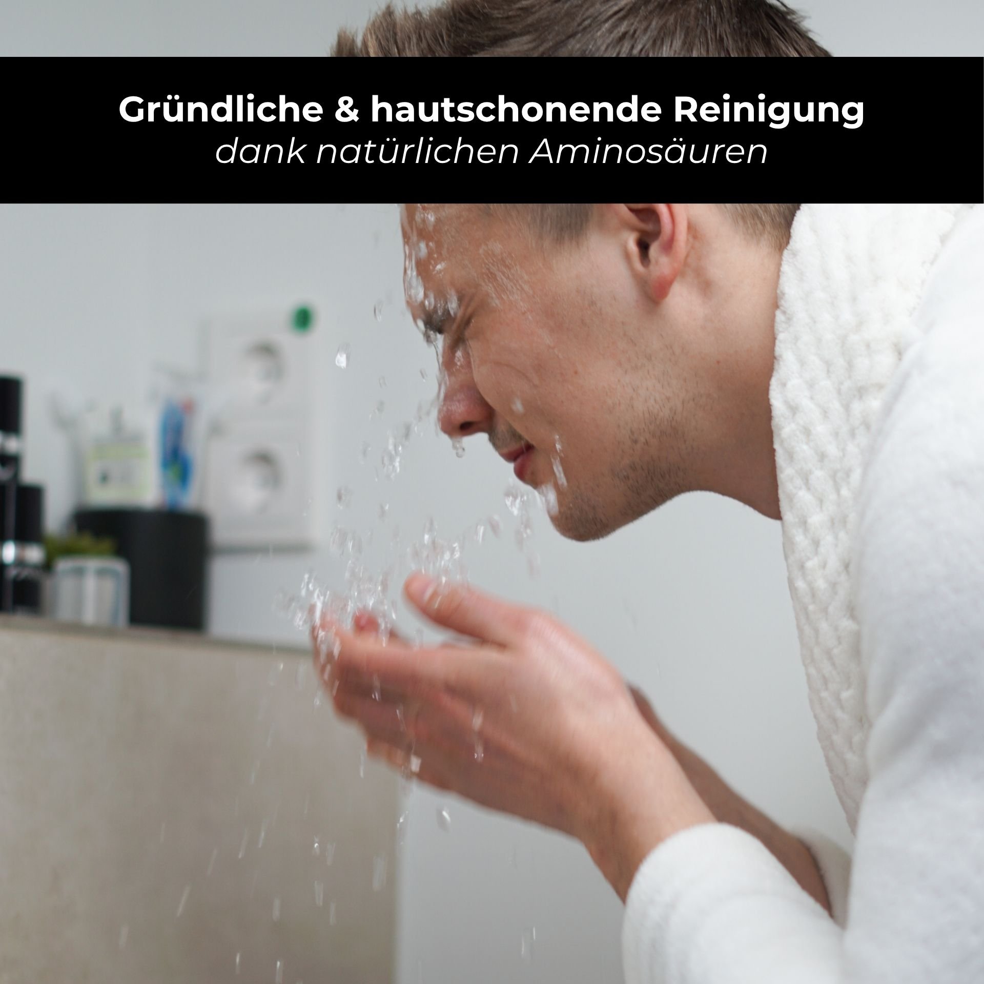 Application: Transformation of the gel into a creamy milk upon contact with water.