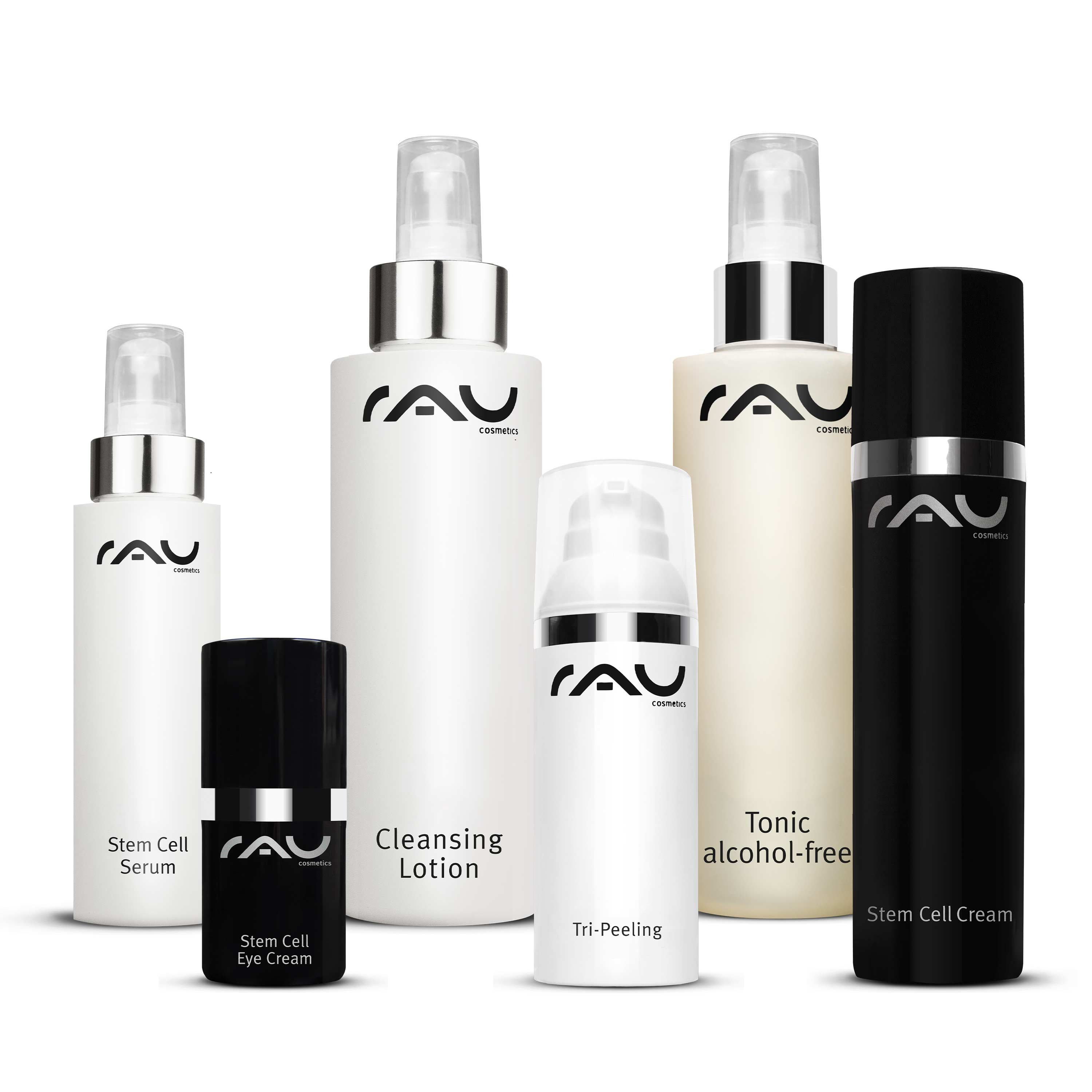 RAU Cosmetics Stem Cell Set - Anti Aging Plegeset for Mature Skin Anti Wrinkles Crow's Feet Active Cosmetics Onlineshop