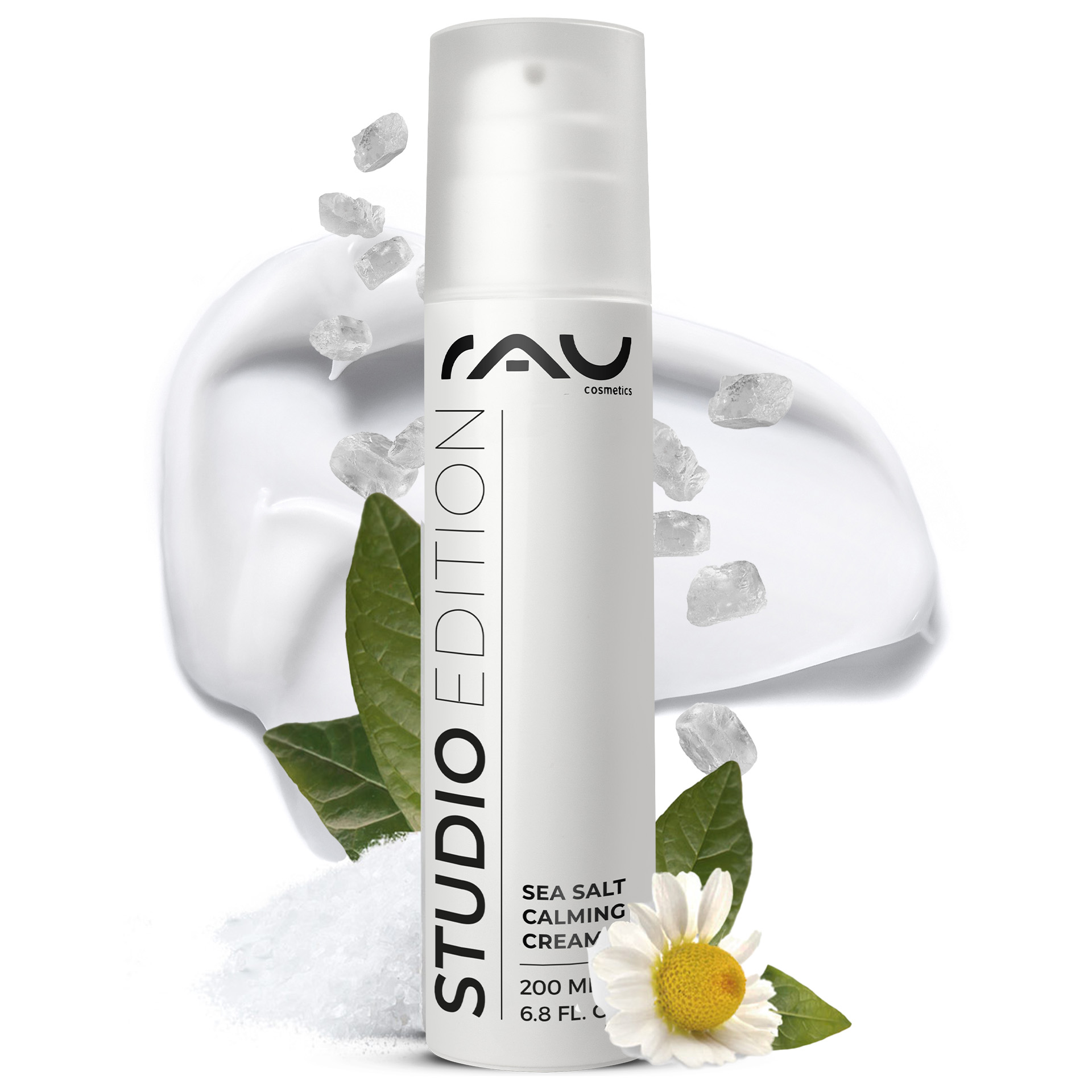 Sea Salt Calming Cream 200 ml with sea salt and PHA Kräuterig, Kräuter, Pflanze, Gänseblümchen, Blume