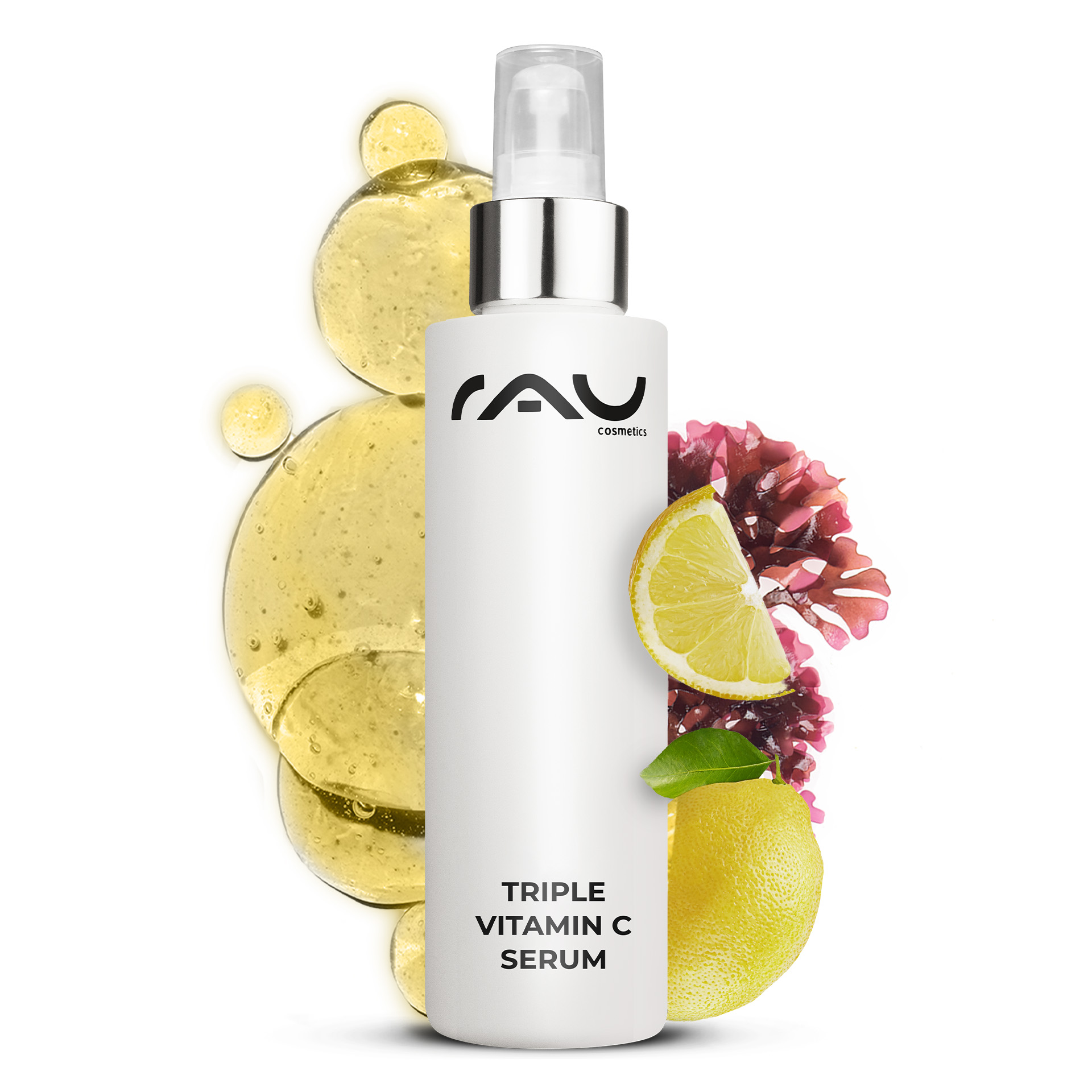 Triple Vitamin C Serum 100 ml with 11% vitamin C acids Flasche, Lotion, Zitrusfrucht, Obst, Parfüm