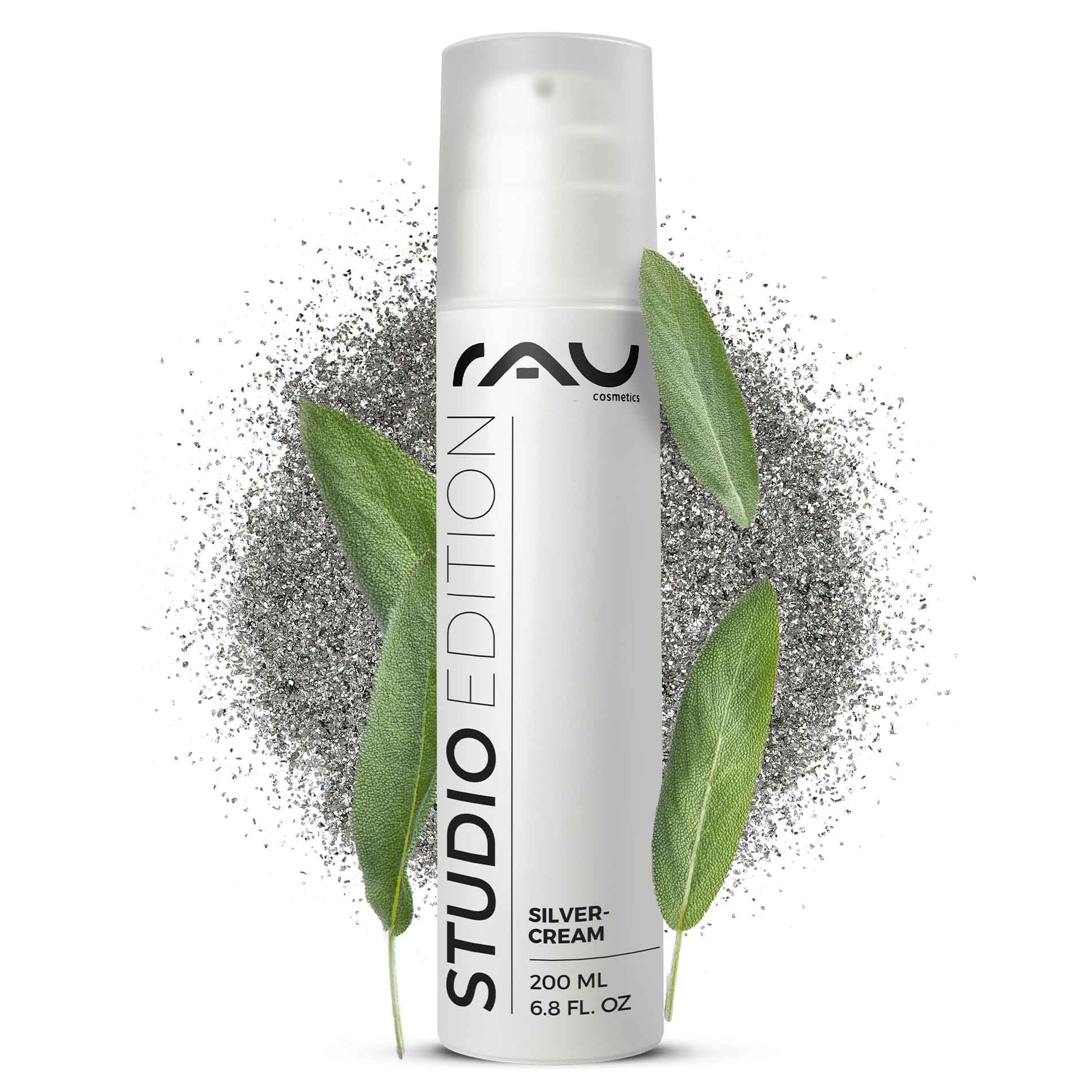 Silvercream 200 ml for impure skin with microsilver Kräuterig, Kräuter, Pflanze, Flasche