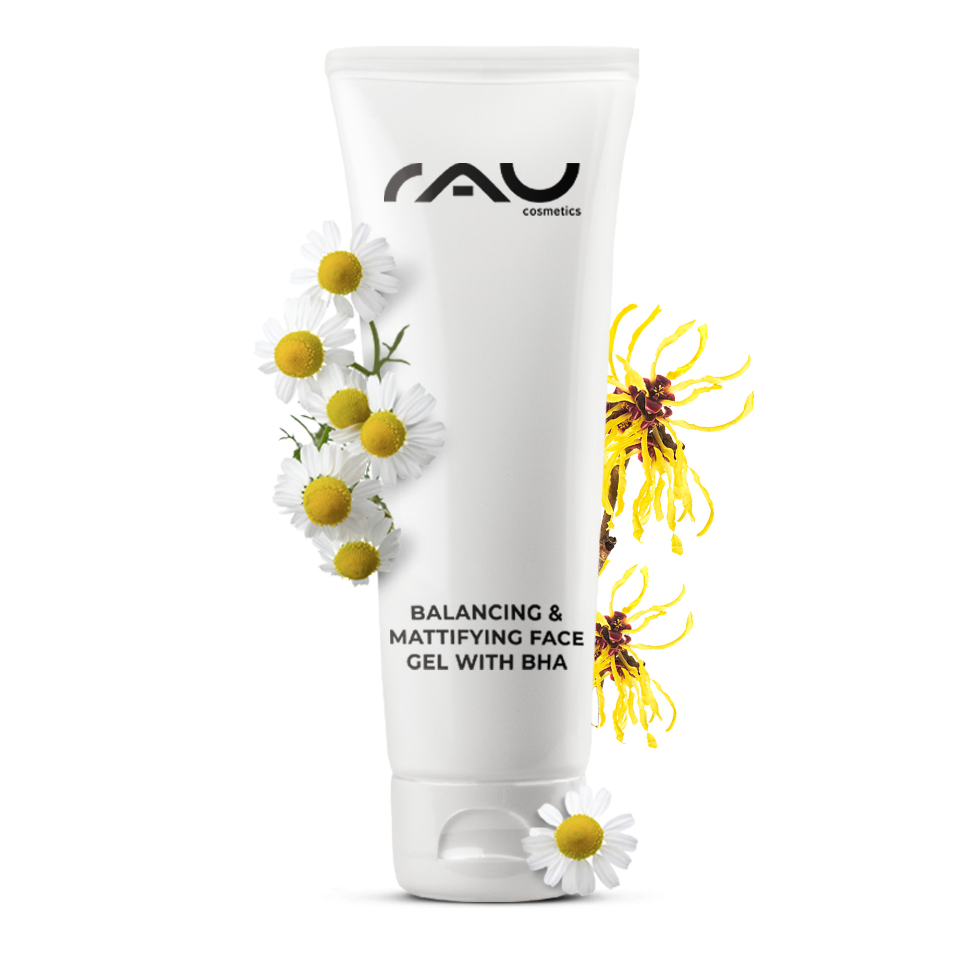 Balancing & Mattifying Gel with BHA 75 ml - facial care for impure and oily skin with salicylic acid for the night Flasche, Lotion, Gänseblümchen, Blume, Pflanze